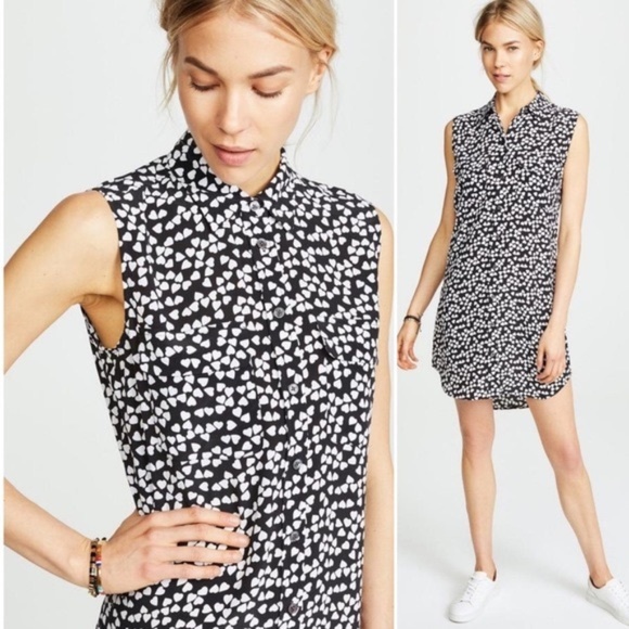 Equipment Dresses & Skirts - EQUIPTMENT black and white heart shirtdress✨S